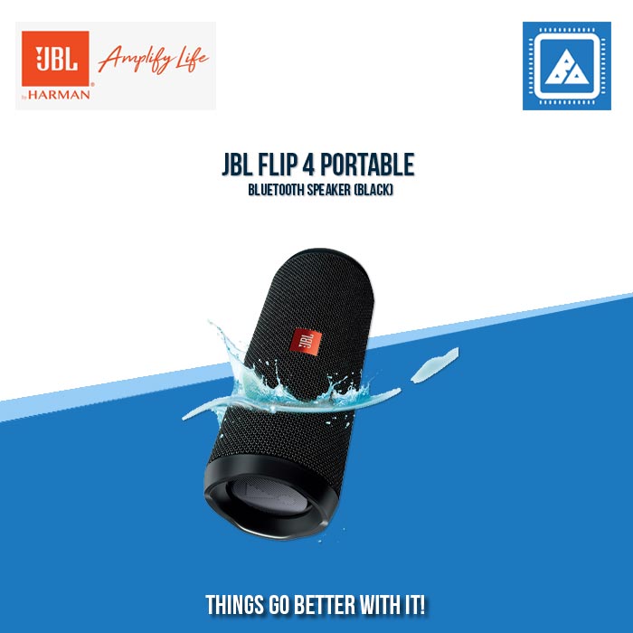 JBL FLIP 4 PORTABLE BLUETOOTH SPEAKER (BLACK) JBL FLIP 4 PORTABLE BLUETOOTH SPEAKER (BLACK)